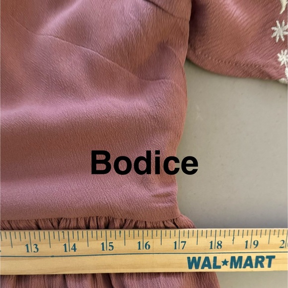 NWT Elegant Embroidered Mauve Maxi Dress - Picture 7 of 11